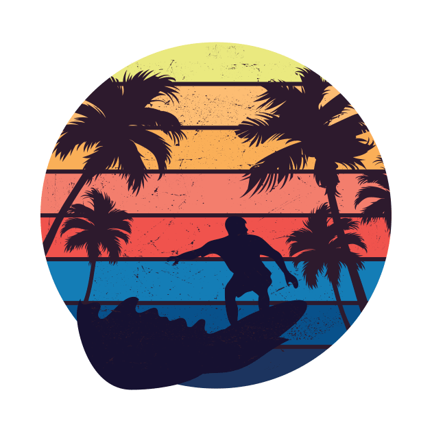 vintage summer surfer by AwesomeHumanBeing