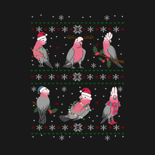 Ugly Christmas Pattern Galah Cockatoo T-Shirt