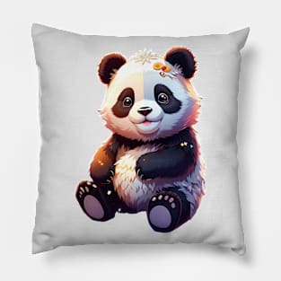 cute adorable panda Pillow