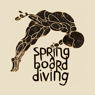 Diving Vintage Style, Springboard Diving T-Shirt