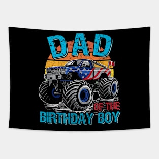 Dad Of The Birthday Boy Monster Truck Birthday Tapestry