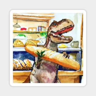 T-Rex and a Baguette Magnet