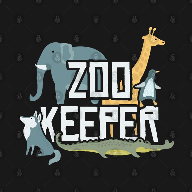 Zookeeper animal keeper gift for keeper in zoo by voidea