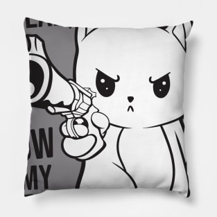 Dirty Kitty Meow My Day Pillow