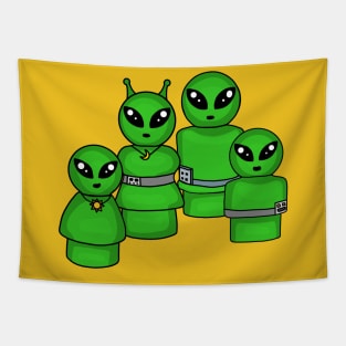 Little Alien Family Tapestry