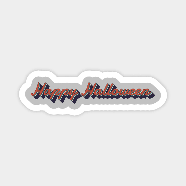 retro vintage happy halloween 2021 Magnet by fokaction