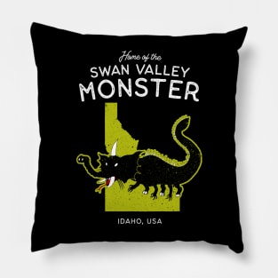 Home of the Swan Valley Monster - Idaho, USA Cryptid Pillow