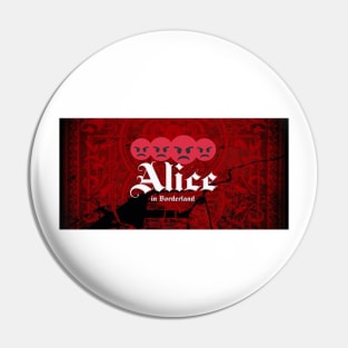 Alice with red background Pin