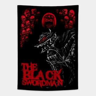 The black swordman red Tapestry