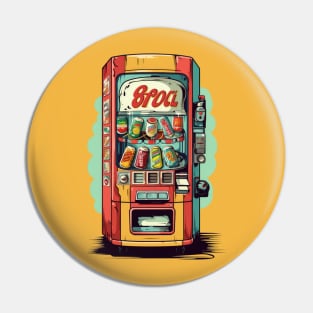 Cartoon Vending Machine Retro style Pin