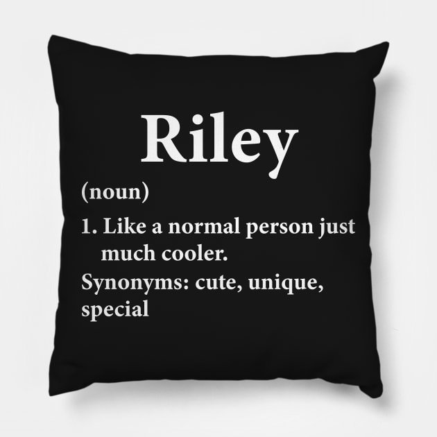 Riley Name Definition Funny Personalized Pillow by HawaiPlus