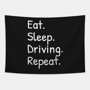 Eat Sleep Driving Repeat Tapestry