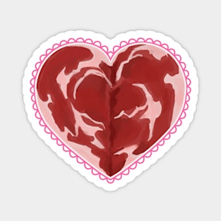 Flesh Valentine Heart Magnet