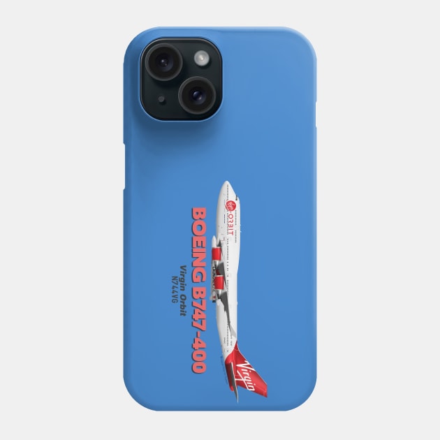 Boeing B747-400 - Virgin Orbit Phone Case by TheArtofFlying