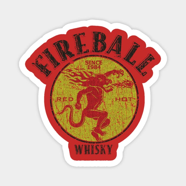 FIREBALL WHISKY 1984 - VINTAGE RETRO STYLE Magnet by lekhartimah