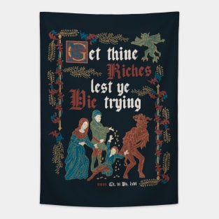 Get Rich Medieval Style II - Vintage English Manuscript - History Tapestry