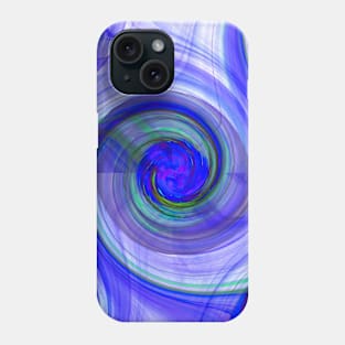 abstract cyclonic twist in blues Phone Case