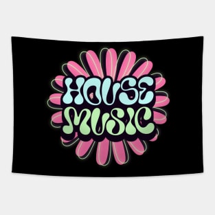 HOUSE MUSIC  - Y2K Flower (pink) Tapestry