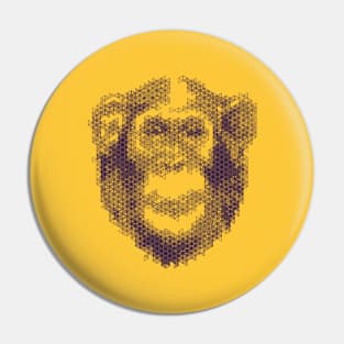 Kumiko Chimpanzee Animal Portrait Pin