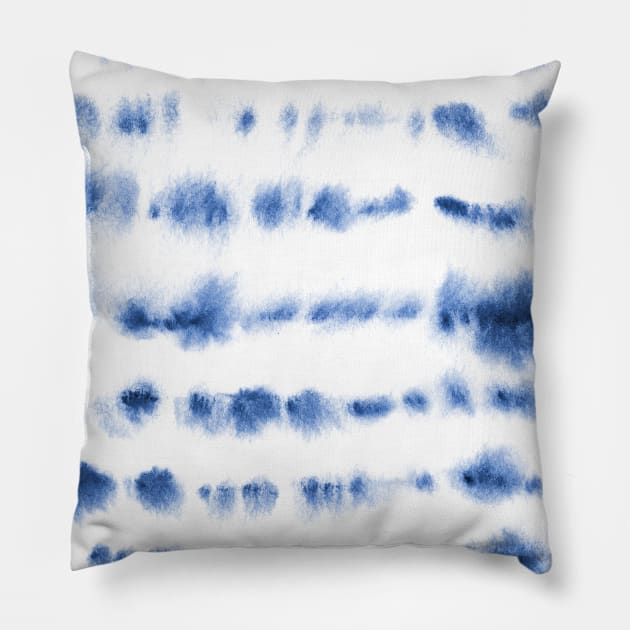 Indigo tie-dye Pillow by katerinaizotova