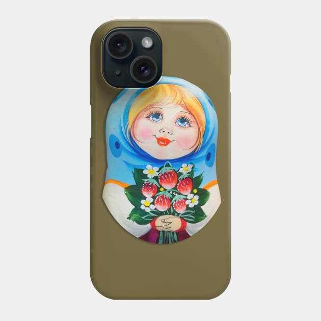 Matrioska. Blonde young girl Phone Case by RiverPhildon