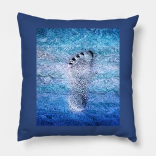 blue foot print Pillow