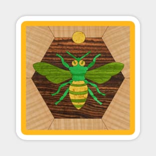 Green Bee Magnet