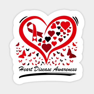 Heart Disease Awareness, Go Red, Heart Healthy, Red Ribbon Magnet