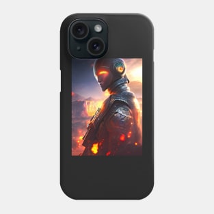 Human/Alien War - The Lieutenant - AI Generated Sci Fi Concept Art - Phone Case