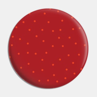 Orange Polka Dots on Red Background Pin