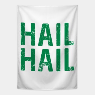 Hail Hail, Glasgow Celtic Football Club Green Distressed Text Design Tapestry