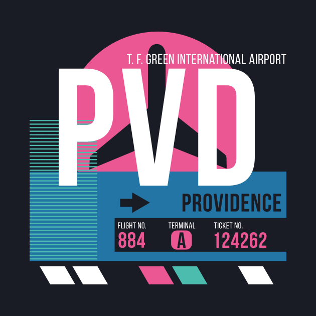 Providence (PVD) Airport // Sunset Baggage Tag by Now Boarding