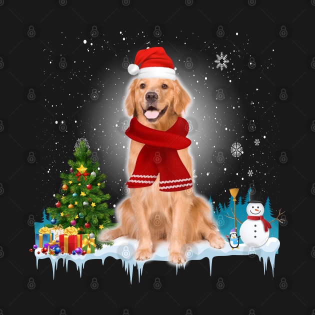 Funny Golden Retriever Christmas T-shirt by CoolTees