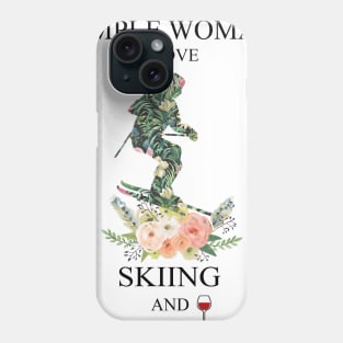 Skiing And Wine Phone Case