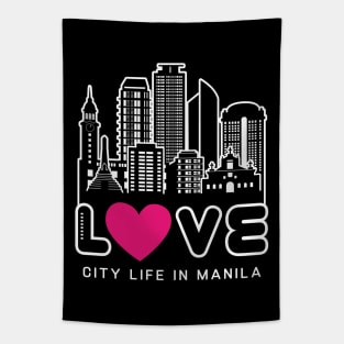 Love City Life In Manila Tapestry