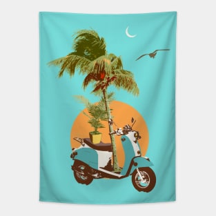 SCOOTER TROPICS Tapestry