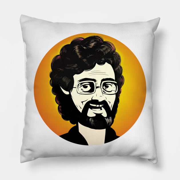 Terence McKenna art Pillow by PsilocyBram