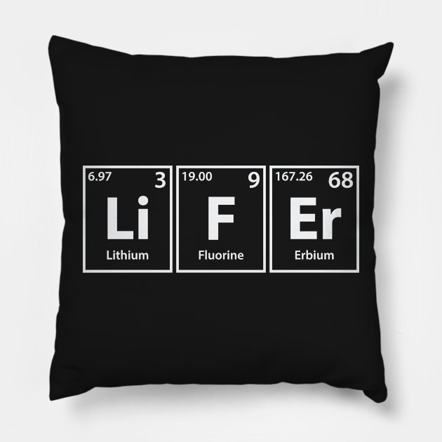 Lifer (Li-F-Er) Periodic Elements Spelling Pillow by cerebrands