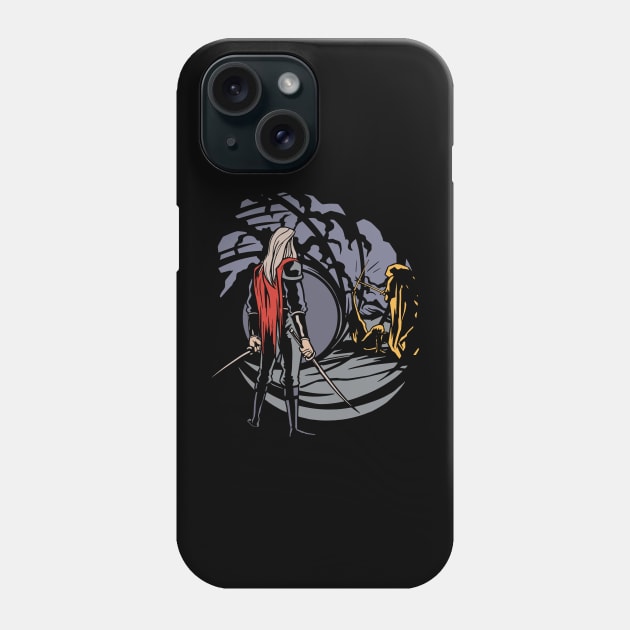 Knight Warrior Anime Style Dark Adventure Phone Case by FelippaFelder