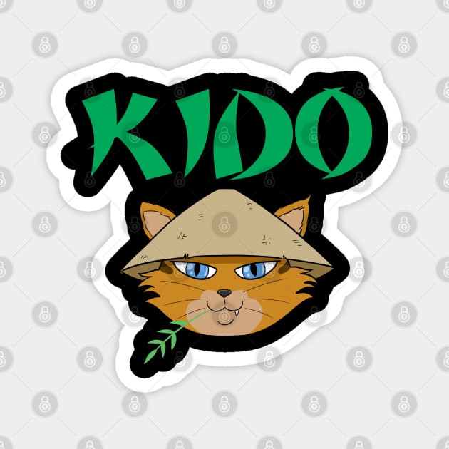 Kido the Samurai Cat Magnet by Rael Mochizuki Arts