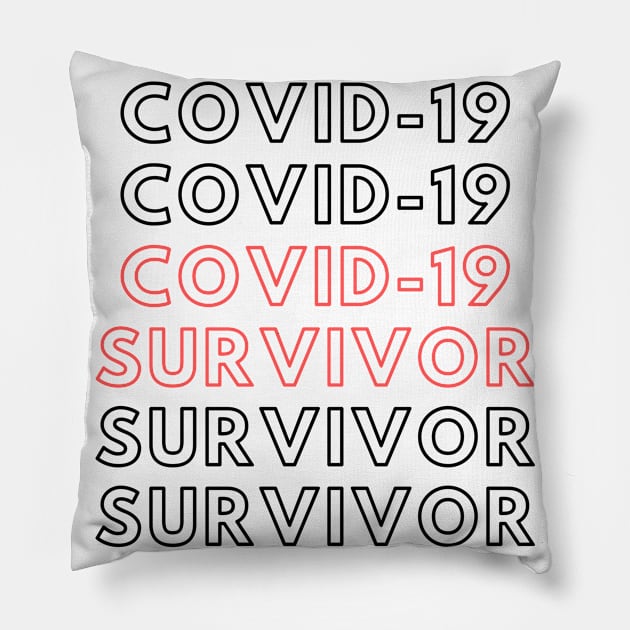 Covid-19 Survivor Pillow by MotiveTees