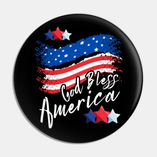 4th of July God Bless America // T-shirt Lifestyle Pin