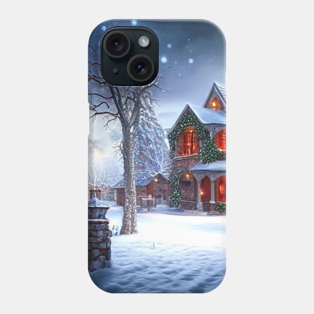 Christmas Village Phone Case by Feel Imagine Create