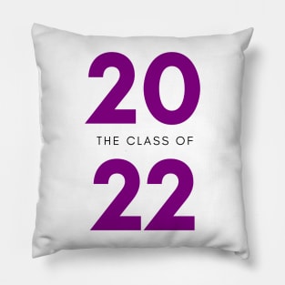 Class Of 2022 Graduate. Simple Typography Purple Graduation 2022 Design. Pillow