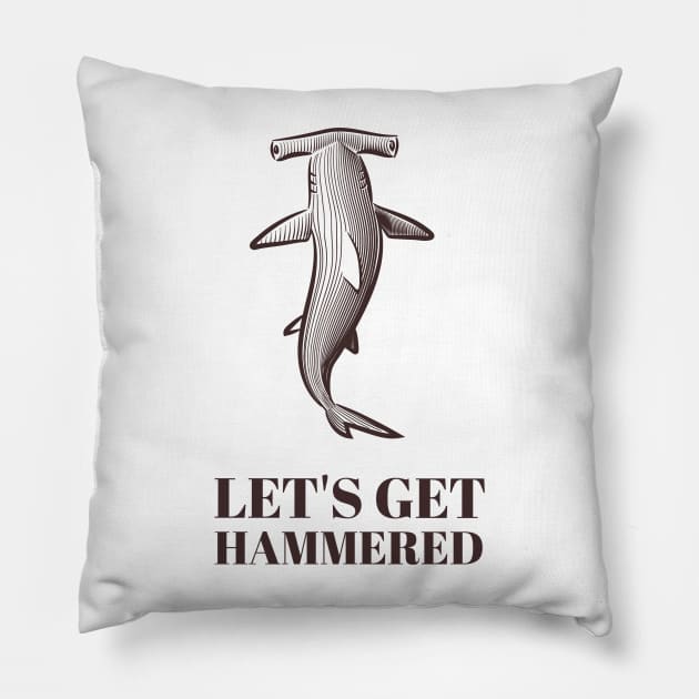 Let's Get Hammered | Scuba Diving | Diver | Fun Gift Pillow by Pomorino