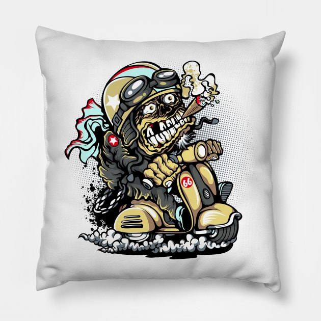 Motor Monkey Pillow by D3monic