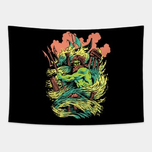 Wrath of Poseidon | Mighty God of the Seas | MythoComix Tapestry