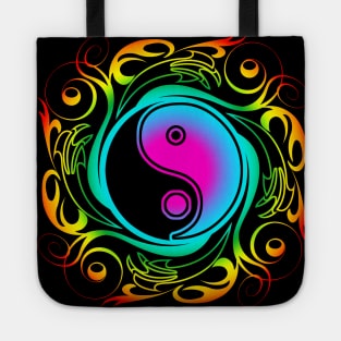 Yin Yang Psychedelic Tattoo Tote