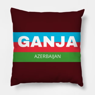 Ganja City in Azerbaijan Flag Colors Stripes Pillow