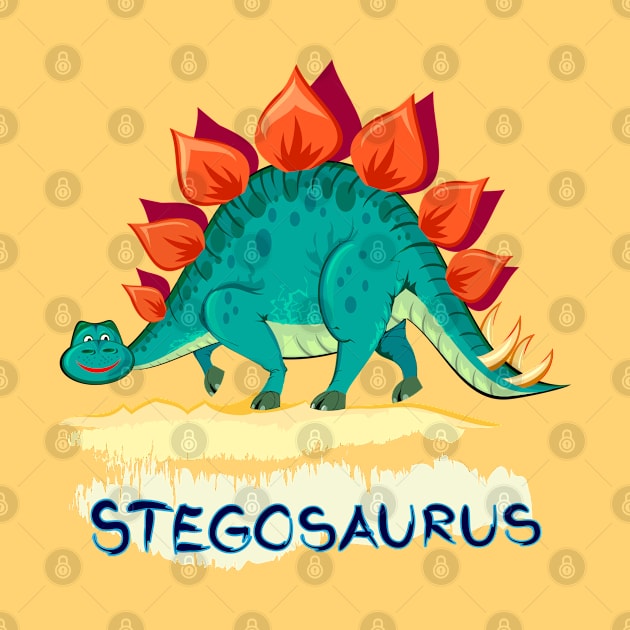 Illustration of stegosaurus by Artist Natalja Cernecka